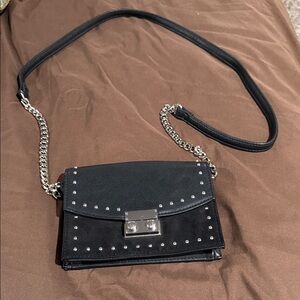 Express Black Studded Crossbody Bag